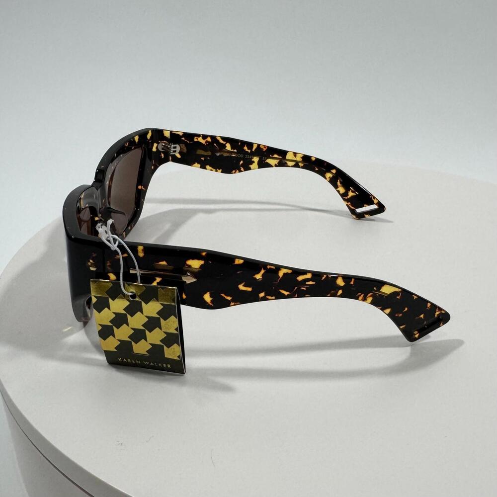 Karen Walker 57mm Cat Eye Dark Tortoise Brown Acetate Sunglasses with Case New - Picture 6 of 8